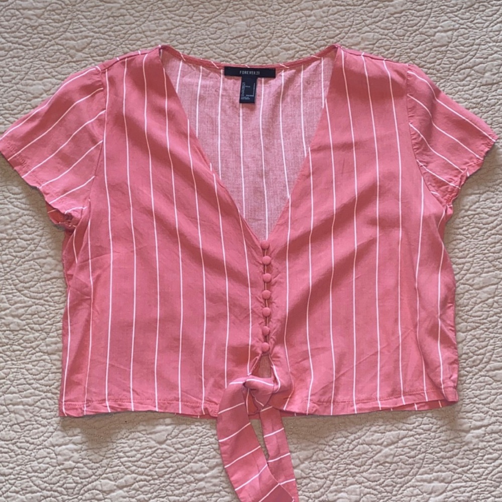 Forever 21 v-neck button up